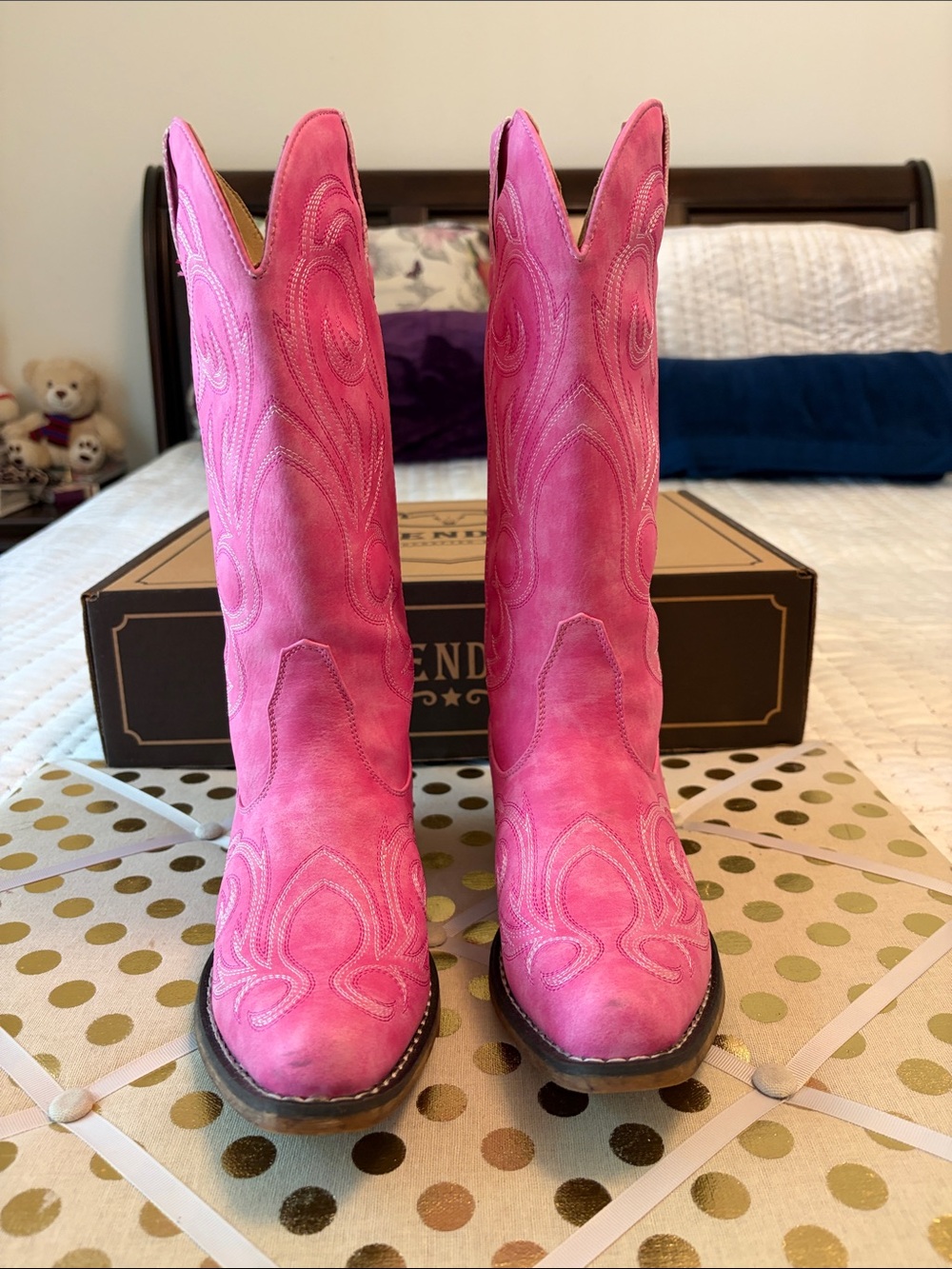Cavenders Roper Women's Western Cowboy Boots Pink 7.5 Stylish Cowgirl new